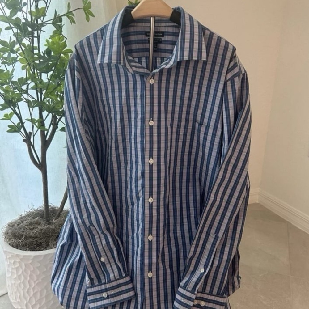 Croft And Barrow Size 17.5 34/36 Button Down Shirt